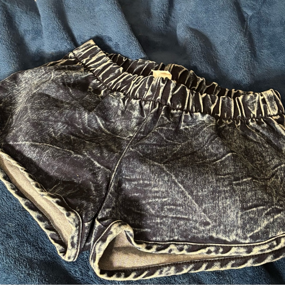 Milkyway Jeans Labelled Denim Shorts with Shimmery Logo